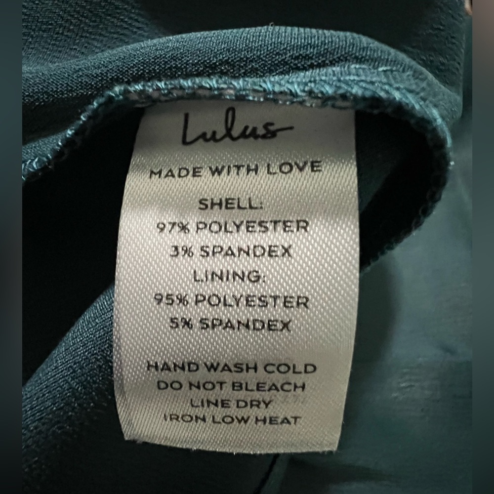 Lulu's Teal Green Wrap Midi Dress size S. Elegant Cocktail Prom Wedding Dress. - Picture 14 of 16